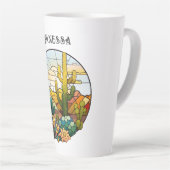 Glas in lood Desert gepersonaliseerd Latte Mok (Rechterhoek)