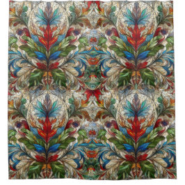 Glas in lood design douchegordijn