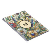 Glas in lood Design Wildflowers Veldmonogram Notitieboek (Rechterzijde)