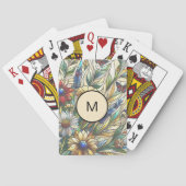 Glas in lood Design Wildflowers Veldmonogram Pokerkaarten (Achterkant)