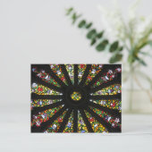 Glas-in-lood detail briefkaart (Staand voorkant)