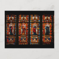 Glas in lood detail, kathedraal van Troyes
