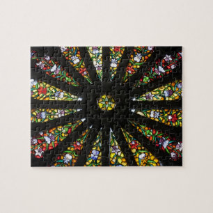 Glas-in-lood detail legpuzzel
