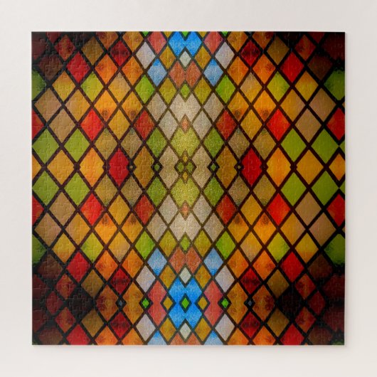 Glas-in-lood Diamant Patroon  Legpuzzel (Verticaal)