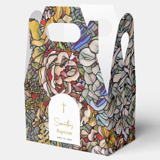 Glas in lood doopdoop gunst bedankdoosjes (Geopend)