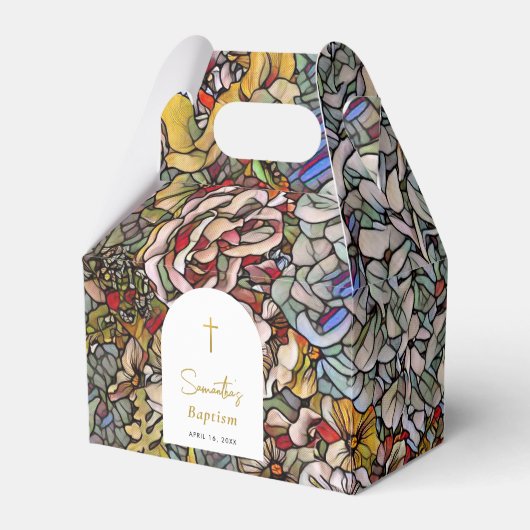 Glas in lood doopdoop gunst bedankdoosjes (Voorkant Zijde)