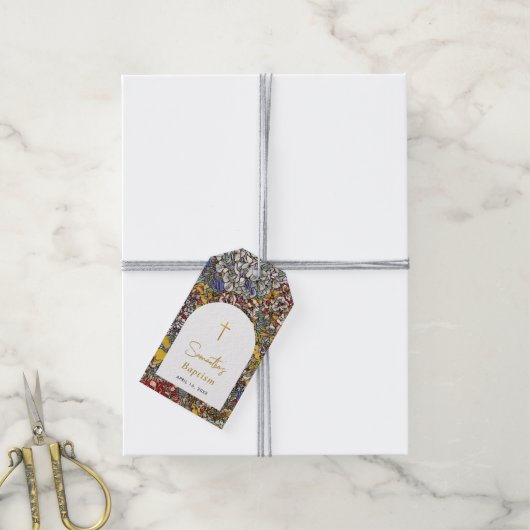 Glas in lood doopdoop gunst cadeaulabel (Met Touw)