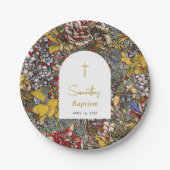 Glas in lood doopdoop gunst papieren bordje (Voorkant)