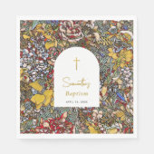 Glas in lood doopdoop gunst servet (Voorkant)