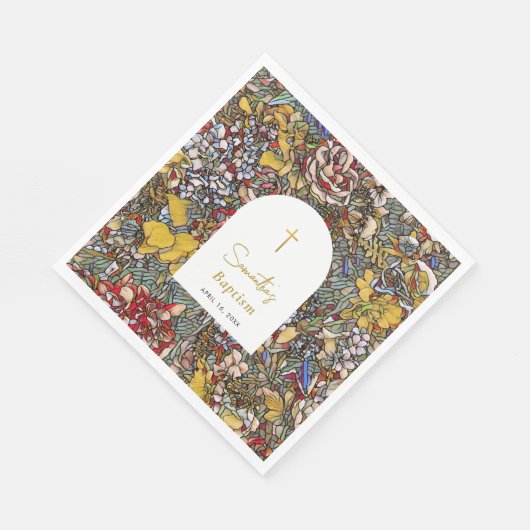 Glas in lood doopdoop gunst servet (Hoek)