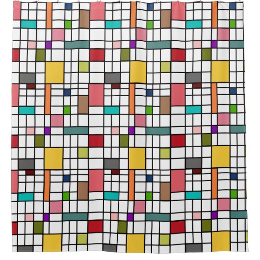 Glas in lood douchegordijn (Voorkant)