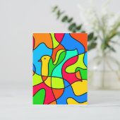 Glas in lood Dove of Peace Briefkaart (Staand voorkant)