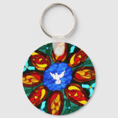 Glas in lood Dove Sleutelhanger (Voorkant)