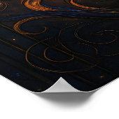 Glas in lood Dragon Fantasy Artwork Poster (Hoek)