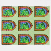 Glas in lood Dragon Fleece Deken (Voorkant (Horizontaal))