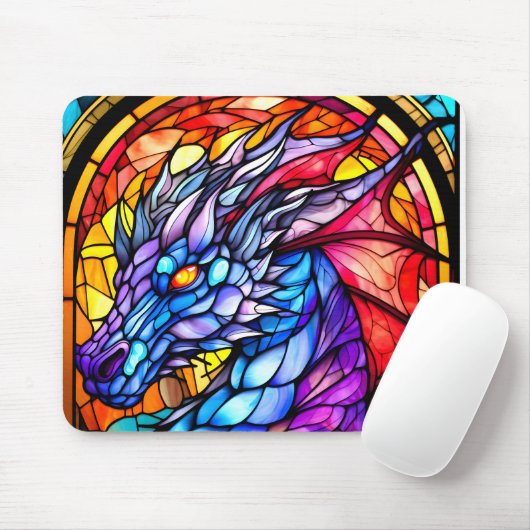 Glas in lood Dragon Muismat (Met muis)