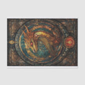 Glas in lood Dragon Tissuepapier (Voorkant)