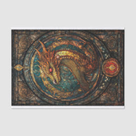 Glas in lood Dragon Tissuepapier