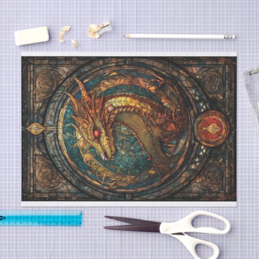Glas in lood Dragon Tissuepapier (Craft)