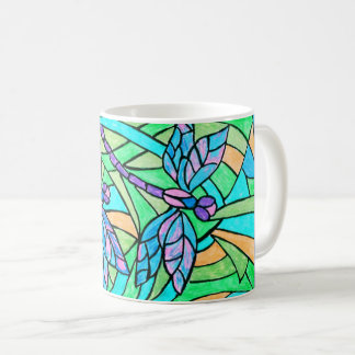 Glas in lood Dragonflies Mok