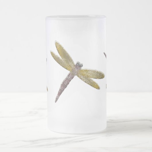Glas in lood Dragonfly Bevroren Mok (Center)