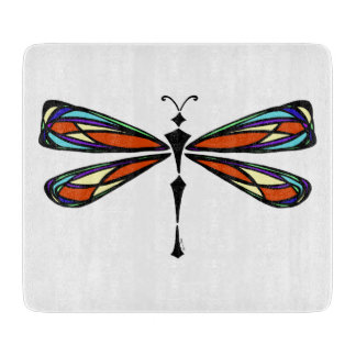 Glas in lood Dragonfly Decoratief Cutting Board Snijplank