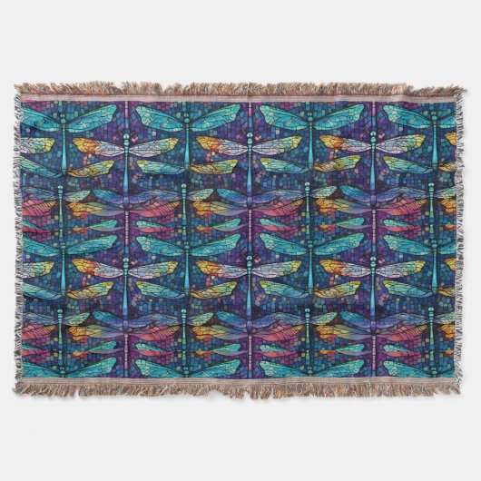 Glas in lood Dragonfly Design Deken (Voorkant)