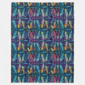 Glas in lood Dragonfly Design Fleece Deken (Voorkant)