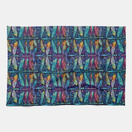 Glas in lood Dragonfly Design Theedoek (Horizontaal)