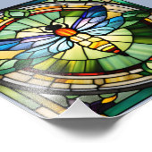 Glas in lood Dragonfly Foto Afdruk (Hoek)