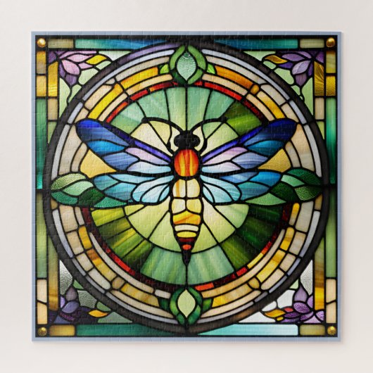 Glas in lood Dragonfly Legpuzzel (Verticaal)