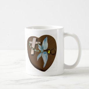 Glas in lood Dragonfly - Liefde, leven en geheugen Koffiemok