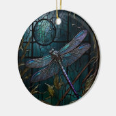 Glas in lood Dragonfly Shower Curtain Keramisch Ornament (Links)