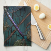 Glas in lood Dragonfly Shower Curtain Theedoek (Quarter Fold)