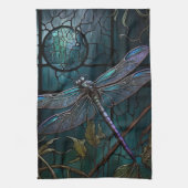 Glas in lood Dragonfly Shower Curtain Theedoek (Verticaal)