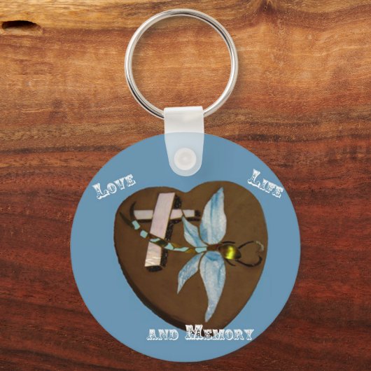 Glas in lood Dragonfly Sleutelhanger (Voorkant)