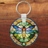 Glas in lood Dragonfly Sleutelhanger (Voorkant)