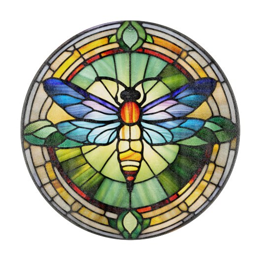 Glas in lood Dragonfly Snijplank (Voorkant)