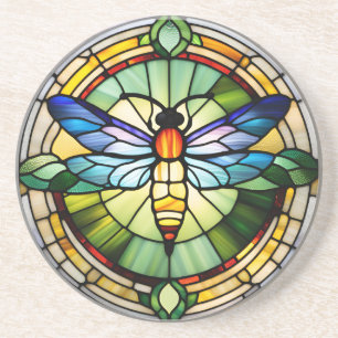 Glas in lood Dragonfly Zandsteen Onderzetter