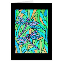 Glas in lood Dragonflyse-kaart