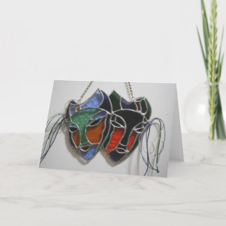 Glas in lood Drama Mask Kaart