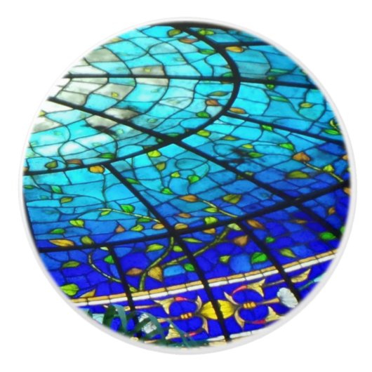 Glas in lood Drawer Keramische Knop (Voorkant)