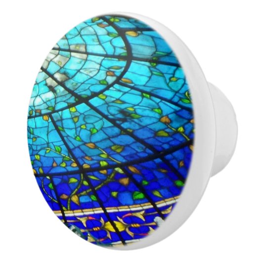 Glas in lood Drawer Keramische Knop (Rechts)