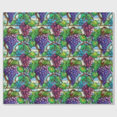 Glas in lood druiven cadeaupapier (Vlak)