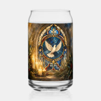 Glas-in-lood Duif Kerstmisraam