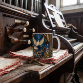 Glas-in-lood Duif Kerstmisraam Koffiemok
