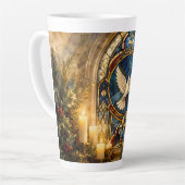 Glas-in-lood Duif Kerstmisraam Latte Mok (Linkerhoek)