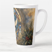 Glas-in-lood Duif Kerstmisraam Latte Mok (Rechts)