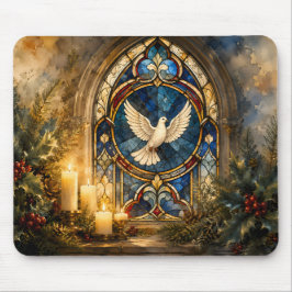 Glas-in-lood Duif Kerstmisraam Muismat