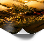 Glas-in-lood Duif Kerstmisraam Perfect Poster (Hoek)